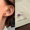 Polvo para Pan al Vapor Shijia Aretes de Perlas Blanco Leche Claro Aguja de Plata Esterlina S925 Nicho de Gama Alta Combinables Nuevos Aretes
