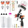 Pistola de Pintura Neumática 887 HVLP Atomización Fina Depósito Superior Pistola Pulverizadora Herramienta para Reparación de Autos Pintura de Muebles con Múltiples Opciones de Calibre