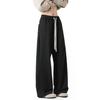 Pantalones Scimitar con Cordón Estilo Americano para Hombre Primavera y Otoño Marca de Moda Colgando Pesado Pantalones Deportivos Rectos Pierna Ancha Pantalones Casuales