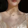 Collar de Perla de Agua Dulce Grano de Arroz Qingluo Jade Hetian Cadena Elegante de Clavícula Francesa Estilo Mismo que Libro Rojo Cuento de Caperucita Roja Jade Hetian
