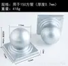 Tampão quadrado para poste de tubo de ferro forjado Tampa de bola base para tubo redondo de cerca Decoração de poste de cerca com tampa esférica