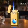 Nuevo Producto Hf719 Encendedor a Prueba de Viento de Inyección Directa con Llama Azul Transparente, Portátil para Uso en Exteriores, Elegante y Duradero, Ideal como Regalo para Amigos