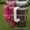 Termo de Acero Inoxidable 304 de 40 oz con Asa Tachonada de Diamantes y Popote, Taza de Hielo de Diamante para Mantener Frío, Montable en Coche