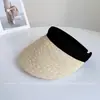 Sombrero de Aro de Paja Estilo Japonés Sin Habitación para Mujer Verano Protector Solar Sombrero de Sol Sombrero de Sol Trenza de Escamas de Pescado Aro de Cabello para Viajero Sombrero de Sol Tendencia