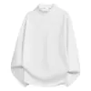 Camiseta interior térmica para hombre para otoño e invierno, camiseta de cuello semi-alto, capa interior cálida, camiseta de manga larga de forro polar por ambos lados para publicidad, sudadera hecha a medida