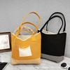 Bolso de punto cruzado de verano, bolso de compras de gran capacidad y combinable, bolso tejido sencillo de moda, bolso de hombro para mujer