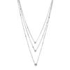 Elegante Collar de Tres Capas Ajustable para Mujer con Colgante de Estrella de Gota de Amor con Pedrería