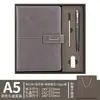 Set de cuaderno de negocios transfronterizo con logotipo personalizado, bloc de notas de oficina con hebilla Lincoln, caja de regalo con taza térmica y regalo de acompañamiento