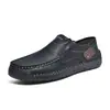 Zapatos de Hombre cosidos a mano para Amazon Zapatos Casuales para Conducir Mocasines sin cordones de Cuero para Hombre de corte bajo talla extra
