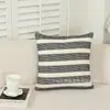 Funda de cojín popular transfronteriza con rayas contrastantes, moderna y versátil para sala de estar, sofá y cabecera de cama, funda de almohada de chenille