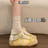 Zapatillas de entrenamiento alemanas de cuero con cordones estilo ballet para mujer, nuevas y versátiles zapatillas casuales de otoño 2026, Zapatos de Forrest Gump