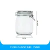 Potes de Vidro Selados Transparentes de Múltiplas Especificações para Uso Doméstico, Potes para Enzimas, Potes para Geleias e Conservas, Potes para Armazenamento de Alimentos com Tampas de Encaixe
