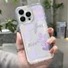 Flores Moradas Frescas y Simples Adecuadas para Funda de Teléfono iPhone 17 Pro Max, Funda Blanda Transparente para Apple 13/14/15