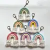 Tela Estilo Étnico Borla Colgante Arcoíris Colgante Pendientes Hechos a Mano DIY Colgante Llavero Accesorios Colgantes