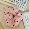 Scrunchie Fofo de Bolinhas Estilo Coreano e Japonês Moda Simples Versátil para o Dia a Dia Rabo de Cavalo Coque Prendedor de Cabelo Novo Modelo