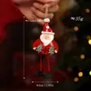 Decoração de Natal Transfronteiriça Boneco de Neve Velhinho Pingente Árvore de Natal de Ferro Pingente de Decoração de Feriado Layout de Cena Atacado