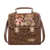 Mochila Fofa Estilo Coreano Ins Desenho Animado Bolsa Feminina 2026 Nova Moda Estilosa Versátil Bolsa Transversal de Mão