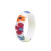 Anel de Silicone com Estampa de Flor Longevidade 5,7mm Feminino Dedo Anel Estilo Coreano Estilo de Rua de Celebridade Pequeno e Fresco