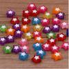 100/paquete 35 letras de resina acrílica amor cuentas luminosas espaciadoras colores mezclados niños DIY