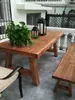 Juego de Mesa y Sillas para Exteriores Patio Balcón Madera Maciza Anticorrosión Mesa y Sillas de Comedor Jardín al Aire Libre Invernadero Mesa de Madera Maciza Anticorrosión