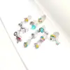 Venta Caliente Transfronteriza Cuentas de Agujero Grande de Flores Pulsera Colorida con Aceite Goteando Accesorios con Cuentas Joyería Hecha a Mano DIY para Mujeres Accesorios al por Mayor