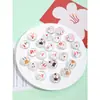Conejo Tan Lindo Conejo Fuji Cuentas Redondas de Vidrio Pintadas a Mano diy Joyería Hecha a Mano Cadena para Teléfono Móvil Accesorios Material