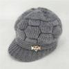 Gorra de invierno para mujer de mediana edad y mayor, gorro de lana gruesa con forro polar, gorro de mamá, gorro de abuela, moda