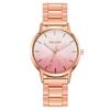 Exportación Transfronteriza Popular Reloj de Mujer con Esfera de Flor en Relieve Degradado Reloj de Mujer Cuarzo Correa de Acero Fabricante Stock Listo