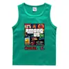Conejo de Fuego 2023 Verano Chaleco Infantil Algodón Coreano Casual Camiseta Base Absorbente de Sudor Caramelo Camiseta Interior sin Mangas para Niños