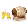 Barril de Roble Rojo de 1.5L Barril de Roble para Vino Tinto Barril de Madera para Cerveza Casera Barril de Madera Maciza Barril de Roble para Whisky Vino Tinto