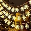 Luzes de Cordão de LED para Exterior Pátio Luzes de Cordão Coloridas Luzes Atmosféricas Estilo Camping Bola Bolha Bola Pequena Branca Flor de Cerejeira Gota de Água Luzes Decorativas