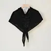 Lenço Triângulo de Lã Tricotado para Primavera e Verão Xale para Sala com Ar Condicionado Top Cachecol de Pescoço à Prova de Vento Turbante de Dupla Utilização