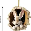 Entra en el Nuevo Mundo de las Decoraciones de Pascua: Adornos de Conejo para Árbol de Pascua Vintage con Decoraciones Colgantes de Cuerda