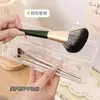 Caja de almacenamiento portátil a prueba de polvo para brochas de maquillaje con tapa, organizador para brochas de colorete, brochas de sombra de ojos, lápices de cejas para viajes