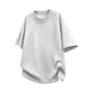 Ropa para Hombre Estilo Americano 280g Peso Pesado Holgada Camiseta de Cuello Redondo Verano para Hombre Manga Corta Casual Transpirable de Marca Tendencia Top Versátil para Hombre