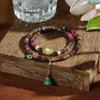 Nuevos brazaletes de estilo étnico, brazaletes de cristal hechos a mano de nicho para estudiantes, niñas, parejas y mejores amigos, al por mayor