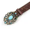 Cinto de Pedras Bohemian Retro Mais Vendido Transfronteiriço para Mulheres, Cinto de Moda Europeu e Americano, Estilo Milênio Y2K