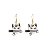 Aretes Divertidos Transfronterizos de Gatito Lindo de Dibujos Animados Aretes Creativos Atmosféricos Aretes de Animales Japoneses y Coreanos Venta al por Mayor Europea y Americana