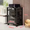 Rack de Amplificador para Casa Espaçamento Ajustável Pés Móveis Multifuncionais para Alto-falantes Suporte Gabinete de Amplificador Rack de Equipamentos AV