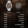 Reloj Alemán Bugatti Bonest Gatti Marca Reloj Mecánico Totalmente Automático Tipo Barril de Fibra de Carbono para Hombre