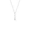Collar de Gota de Agua Estilo Antiguo Mar de la Luna Diamante Brillante Clavícula Temperamento de Alta Gama Nicho Diseño Retro Francés
