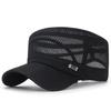 Verano Nuevo Estilo Gorra de Malla Moda Hombre Gorra de Copa Plana M Casual Transpirable Gorra de Béisbol Humedad Protector Solar Visera Grande Sombrero Parasol