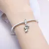 Colgantes de Estrella y Oso de Cobre Blanco al por mayor transfronterizos, Accesorios lindos y versátiles para pulseras DIY para mujeres