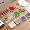 Caixa de armazenamento congelador de carne para casa com tampa e design de vedação para isolar odores da geladeira e facilitar o armazenamento porcionado de ingredientes de carne