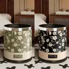 Papelero Retro Francés M^ para Sala de Estar, Dormitorio, Dormitorio Estudiantil, Cocina, Baño del Hogar, Gran Capacidad, Papel de Alto Valor