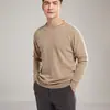 26 Nuevo Suéter de Cachemir 100% Puro para Hombre Otoño/Invierno, Jersey de Cuello Redondo, Suéter de Punto Estilo Business, Capa Base Cálida