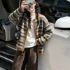 Conjunto de suéter a rayas para niñas, colección otoño 2026, para niños mayores, incluye una capa base, un cárdigan de punto con bloques de color y pantalones de pierna ancha - un conjunto de tres piezas