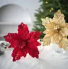 Decoraciones Navideñas Flores Navideñas Artificiales Arreglo Floral de Tela Adornos Decorativos Terciopelo Lentejuelas Flores de Navidad Amazon