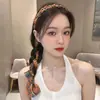 Diadema Trenzada de Perlas de Alta Gama para Mujer, Cinta para el Cabello, Diadema Todo en Uno, Elegante y Versátil Tocado Pinza para Salir