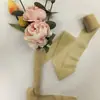 Fitas de Chiffon em Rolo Borda Crua Rasgada à Mão Fita Flor de Casamento Rosa Seco Amarrado com Fita de Buquê Fita